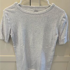 J. Crew Light Heather Gray Short Sleeve Crew Tee